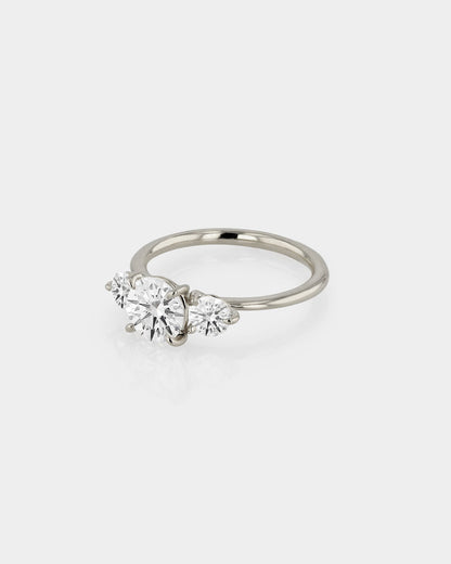 Eternal Elegance: 1.0 CT Round Lab-Grown Diamond Three-Stone Ring 2