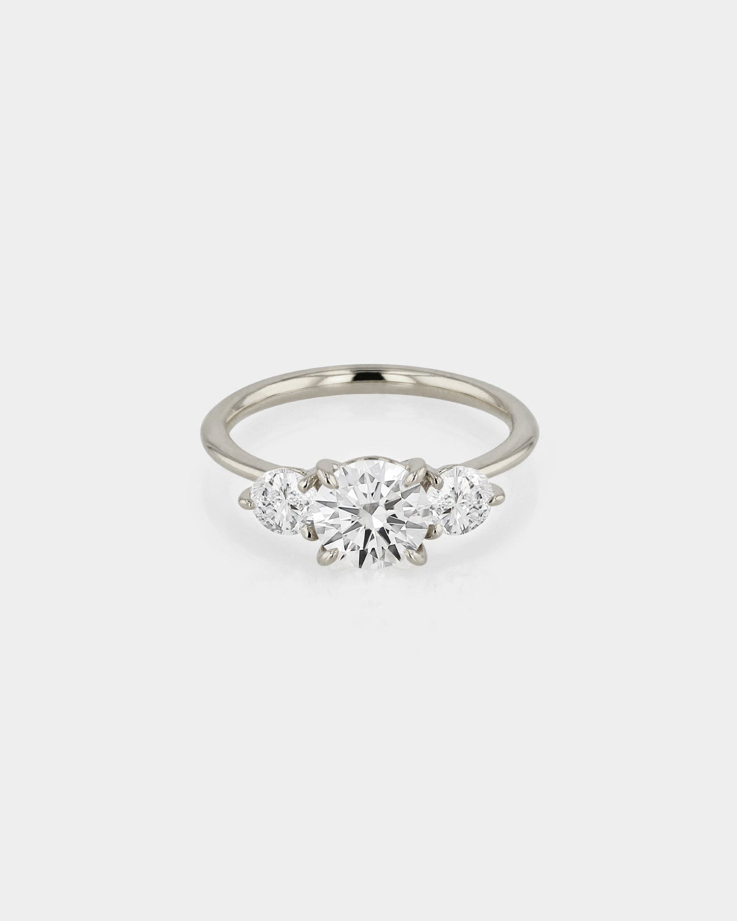 Eternal Elegance: 1.0 CT Round Lab-Grown Diamond Three-Stone Ring 1