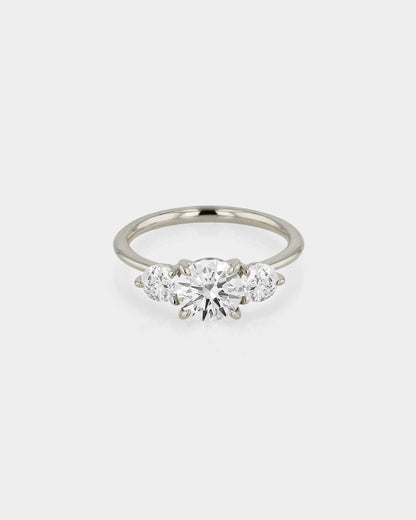 Eternal Elegance: 1.0 CT Round Lab-Grown Diamond Three-Stone Ring 1