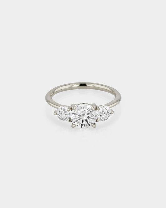 Eternal Elegance: 1.0 CT Round Lab-Grown Diamond Three-Stone Ring