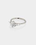 Load image into Gallery viewer, Exquisite 1.0 CT Round Lab Grown Diamond Trio Engagement Ring
