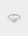 Load image into Gallery viewer, Exquisite 1.0 CT Round Lab Grown Diamond Trio Engagement Ring
