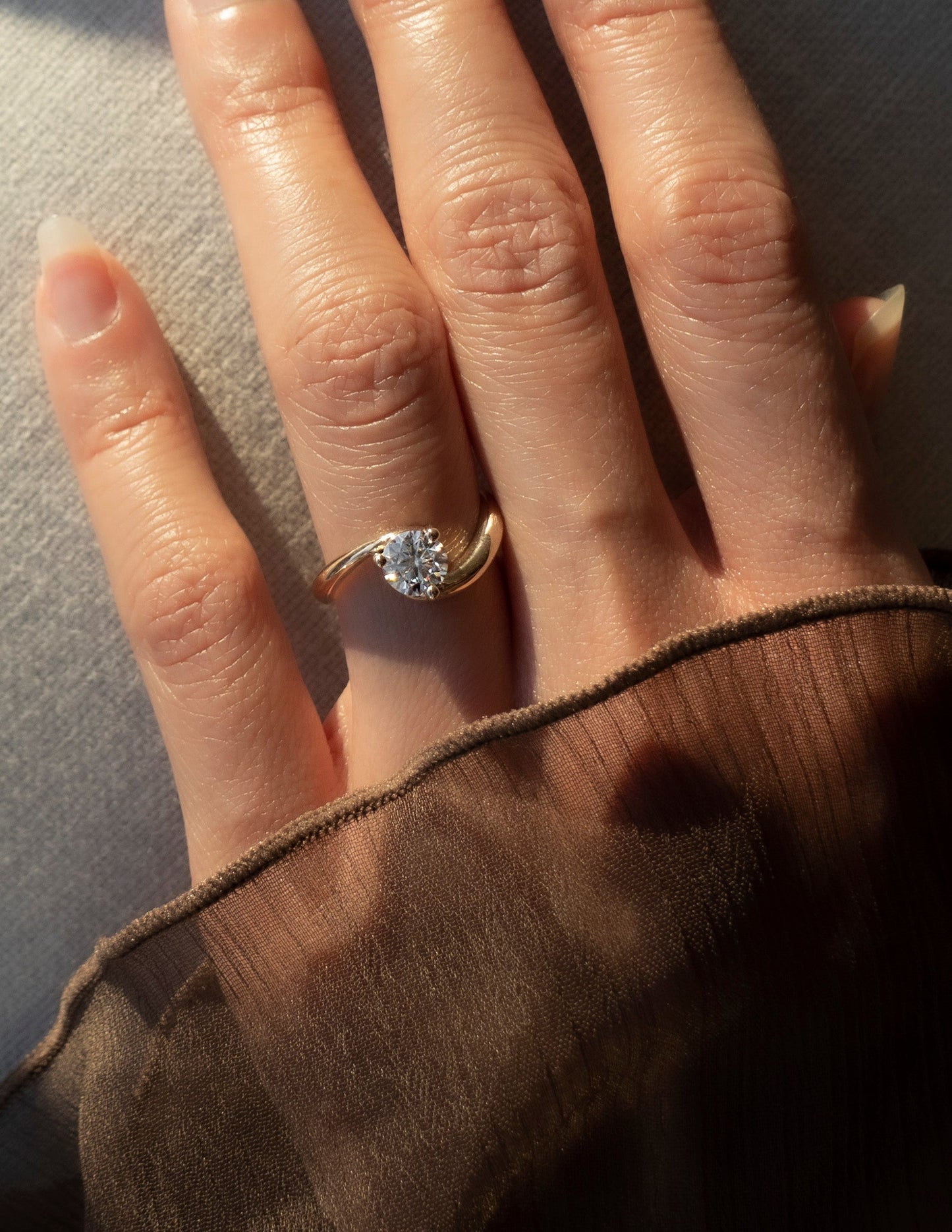 Solitaire-Oval Lab Grown Diamond Engagement Ring