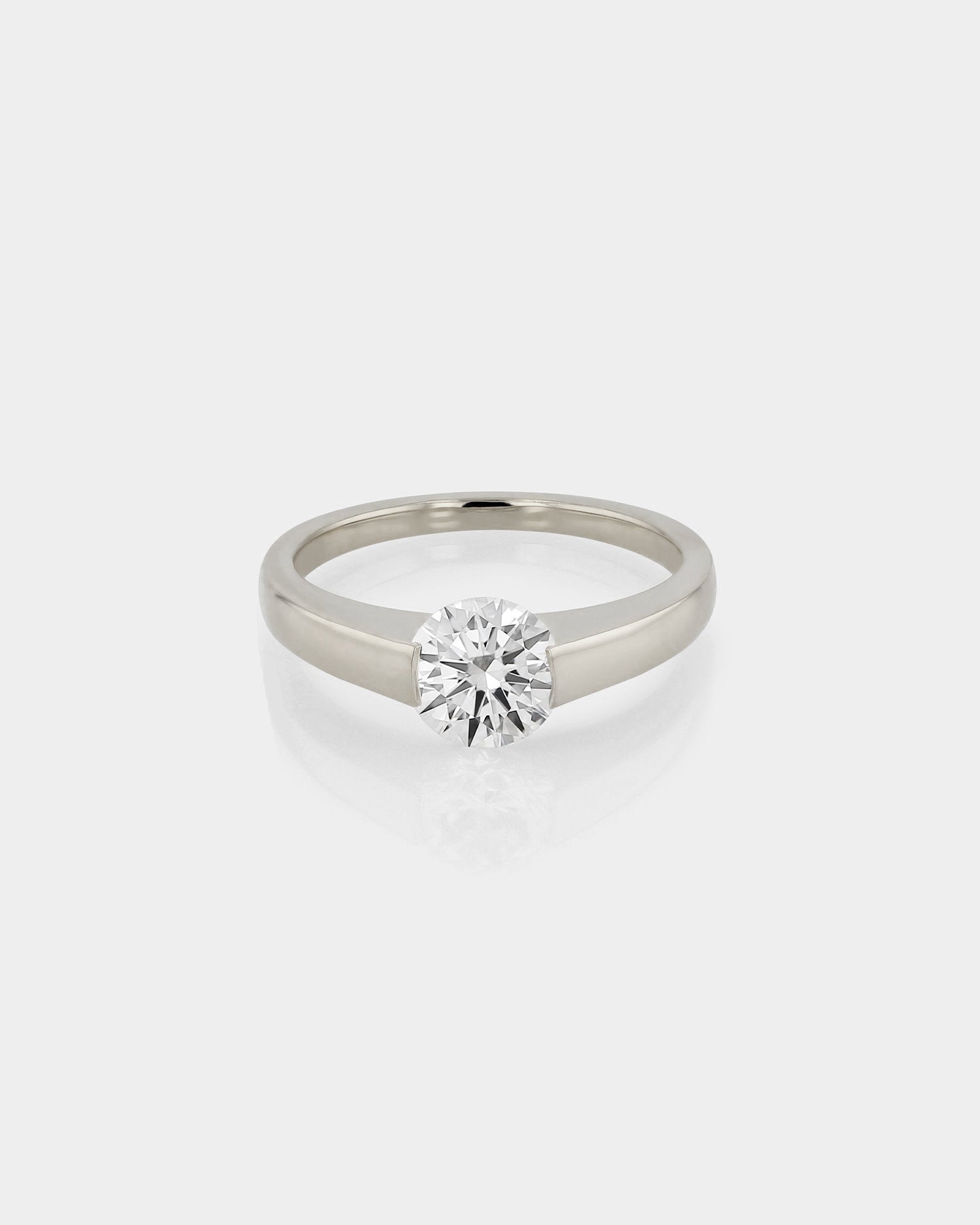 Radiant 0.50 CT Round Lab Grown Diamond Solitaire Engagement Ring