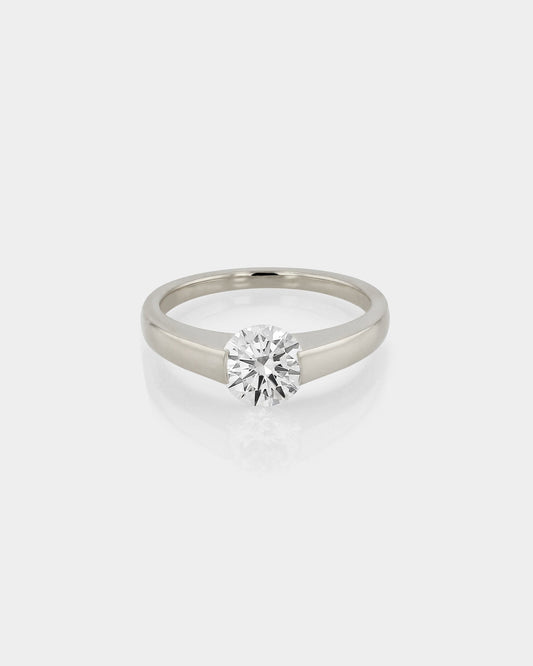 1.01 CT Round Lab Grown Diamond Solitaire Engagement Ring