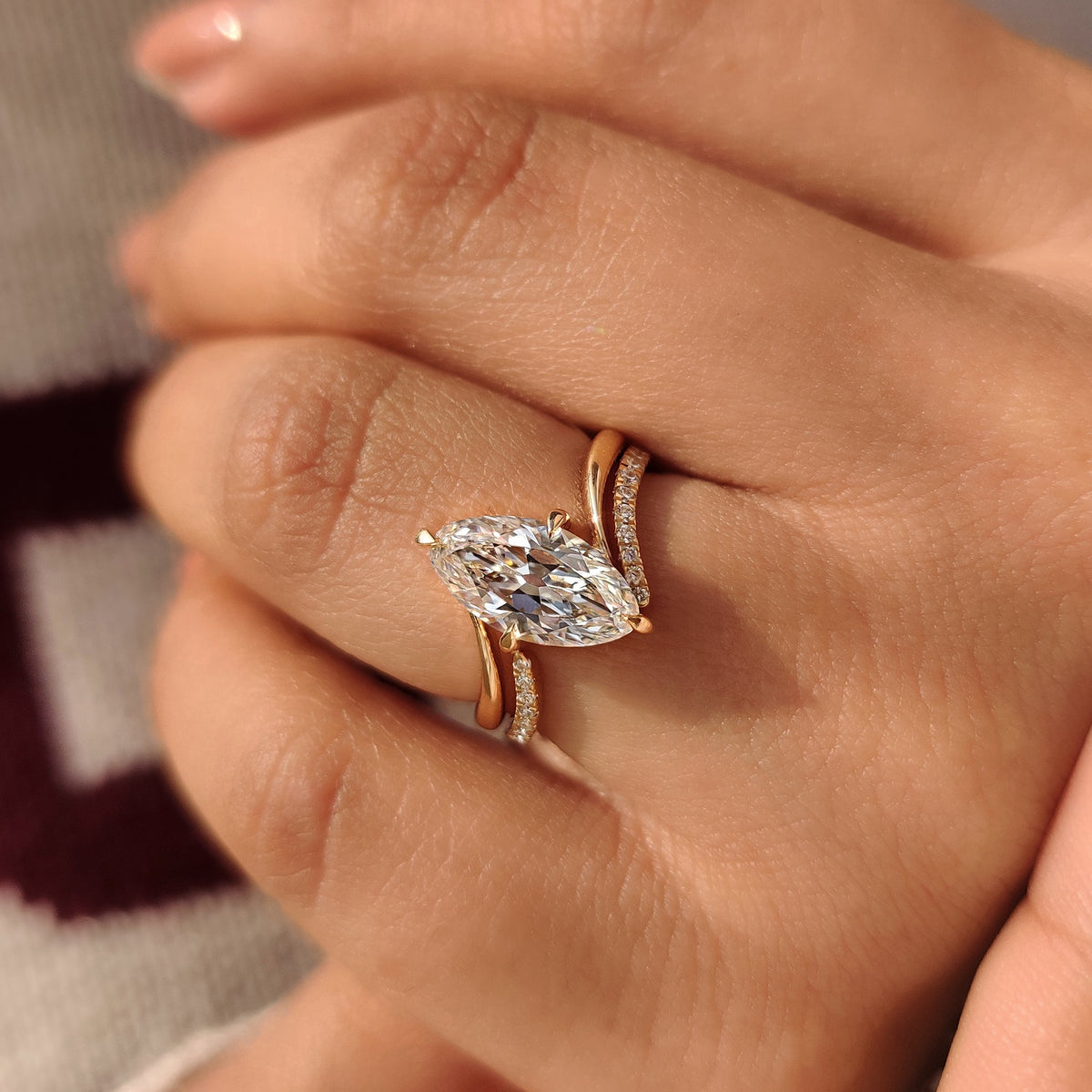 Solitaire Cathedral- 1.8 CT Cushion Lab Grown Diamond Wedding Band