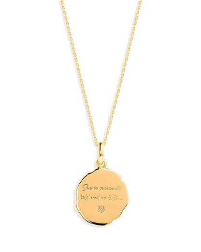 Golden Botanical 0.05 Carat Round Lab Grown Diamond Necklace 5