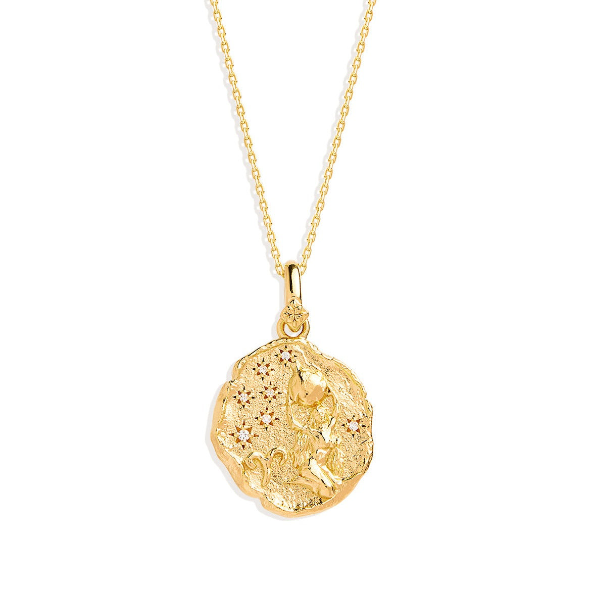 Golden Botanical 0.05 Carat Round Lab Grown Diamond Necklace 1