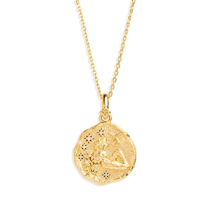 Golden Botanical 0.05 Carat Round Lab Grown Diamond Necklace 2