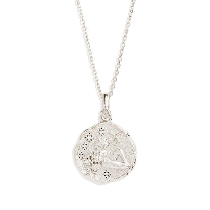 0.05 TCW Round Lab Grown Diamond Zodiac Pendant Necklace 3