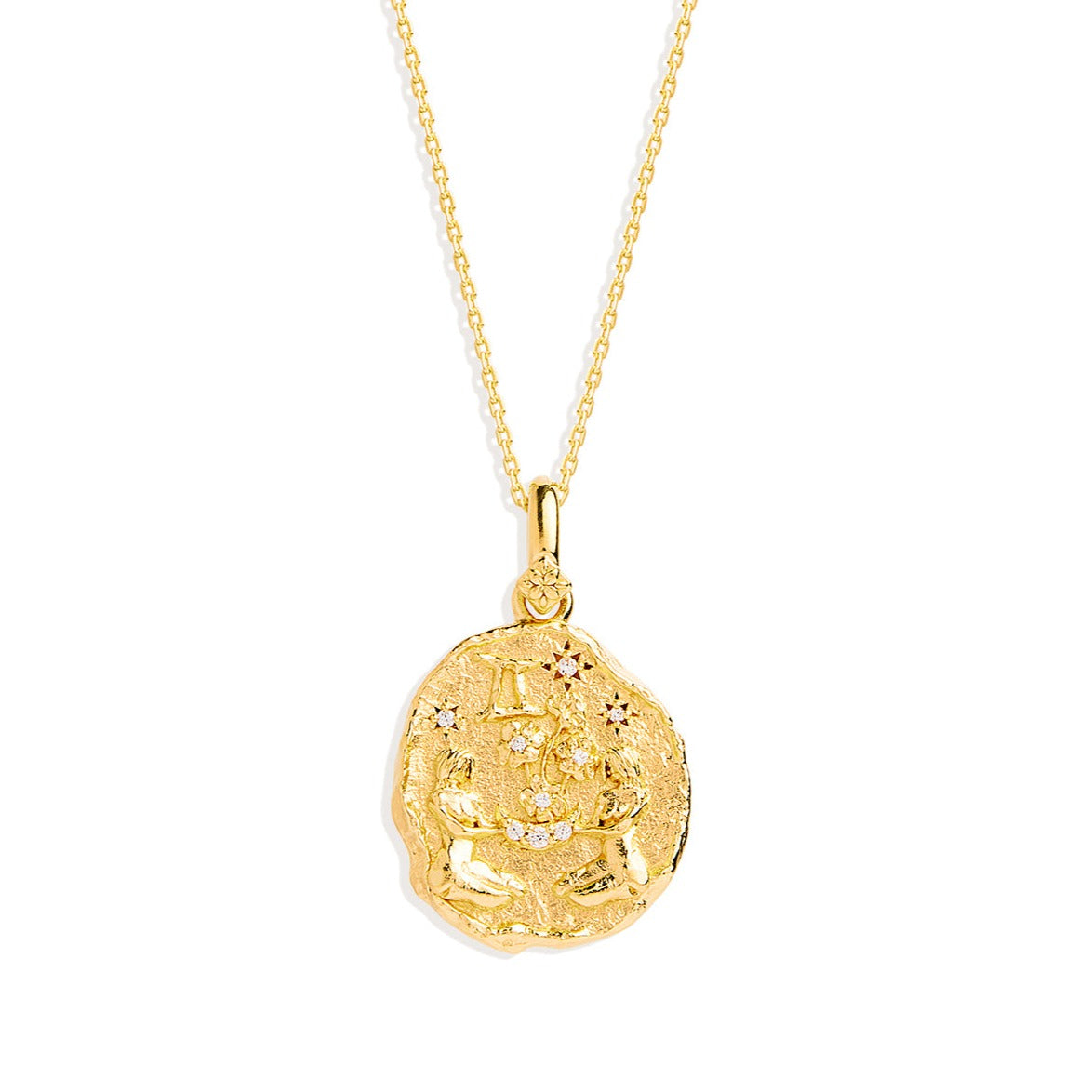 Golden Botanical 0.05 Carat Round Lab Grown Diamond Necklace 7