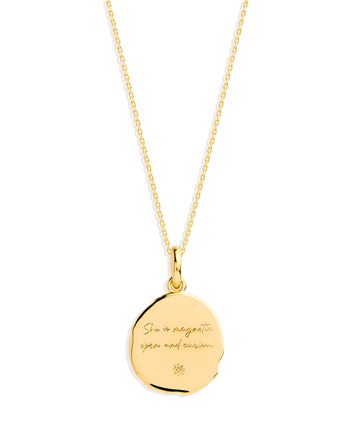 Golden Botanical 0.05 Carat Round Lab Grown Diamond Necklace 6