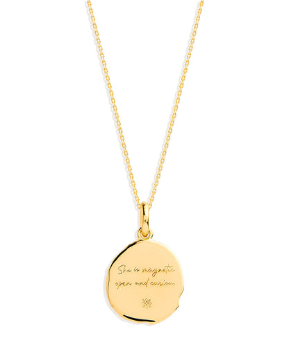 Golden Botanical 0.05 Carat Round Lab Grown Diamond Necklace 6