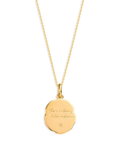 Golden Botanical 0.05 Carat Round Lab Grown Diamond Necklace 8
