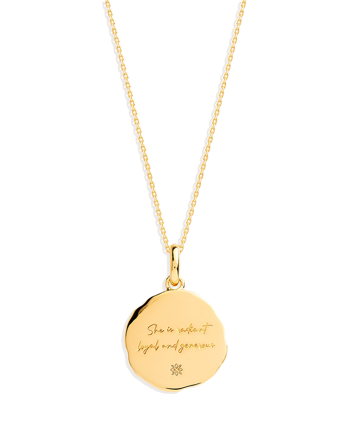 Golden Botanical 0.05 Carat Round Lab Grown Diamond Necklace 11