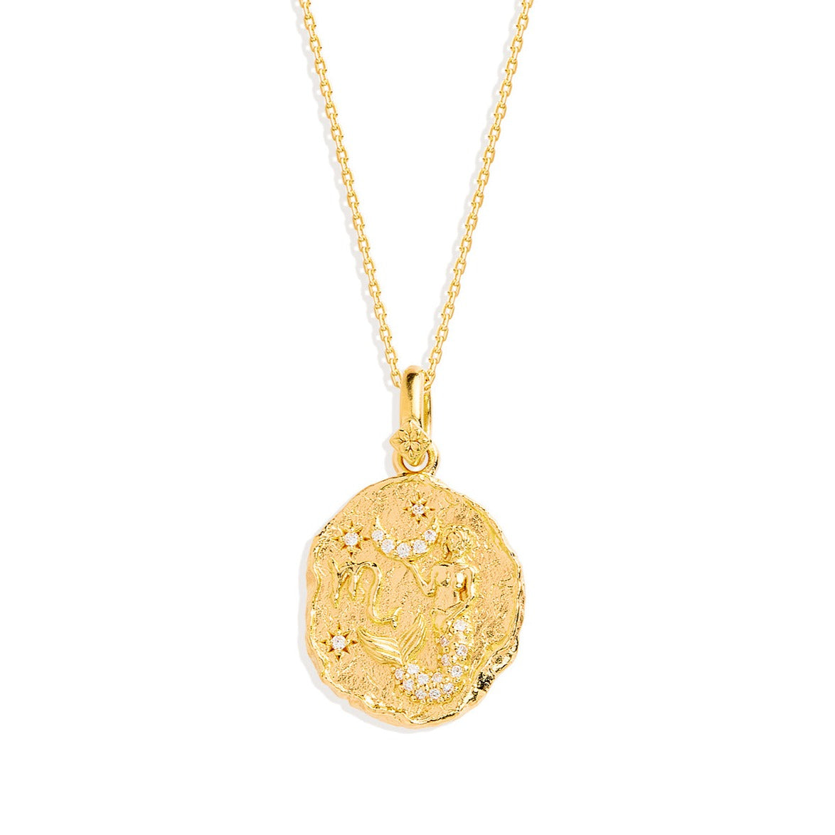 Golden Botanical 0.05 Carat Round Lab Grown Diamond Necklace