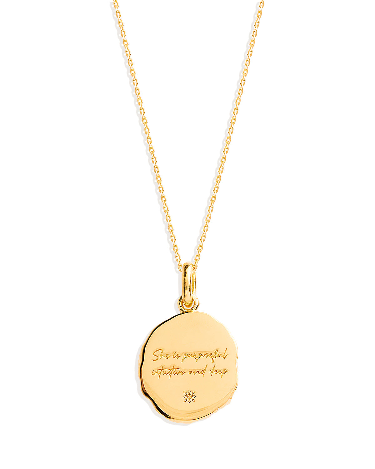 Golden Botanical 0.05 Carat Round Lab Grown Diamond Necklace 12