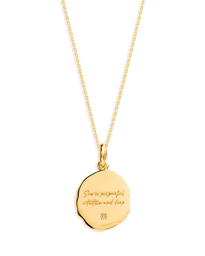 Golden Botanical 0.05 Carat Round Lab Grown Diamond Necklace 12