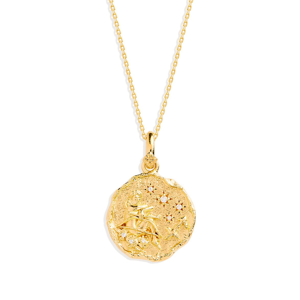 Golden Botanical 0.05 Carat Round Lab Grown Diamond Necklace