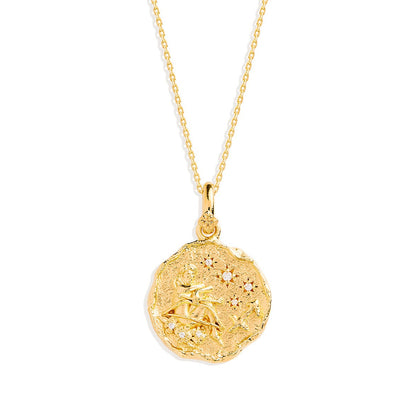Golden Botanical 0.05 Carat Round Lab Grown Diamond Necklace 13