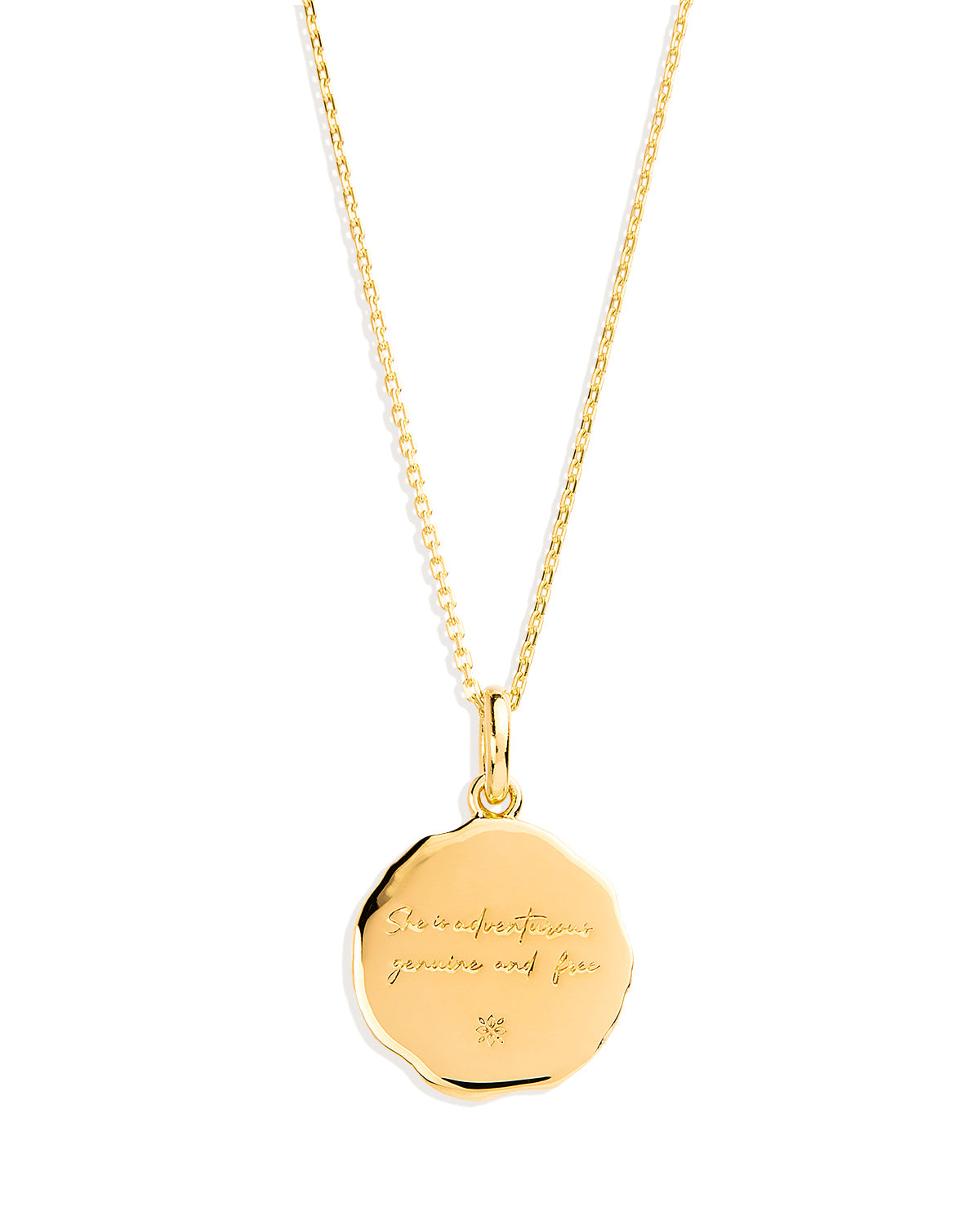Golden Botanical 0.05 Carat Round Lab Grown Diamond Necklace 14