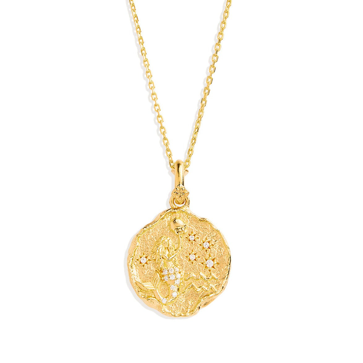 Golden Botanical 0.05 Carat Round Lab Grown Diamond Necklace 17