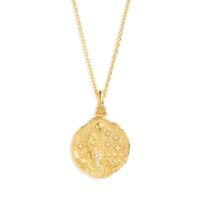 Golden Botanical 0.05 Carat Round Lab Grown Diamond Necklace 17