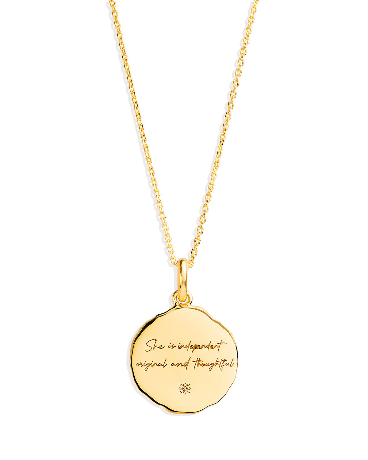 Golden Botanical 0.05 Carat Round Lab Grown Diamond Necklace 18