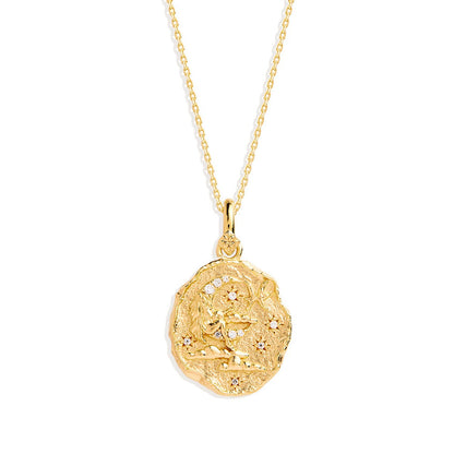 Golden Botanical 0.05 Carat Round Lab Grown Diamond Necklace 19