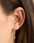 Load image into Gallery viewer, 0.16 TCW Round & Marquise Chain Lab-Grown Diamond Dangle Earring
