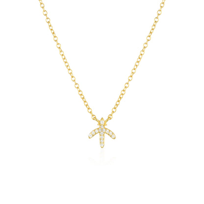 0.07 TCW Round Lab-Grown Diamond Sagittarius Necklace Charm in Gold 1