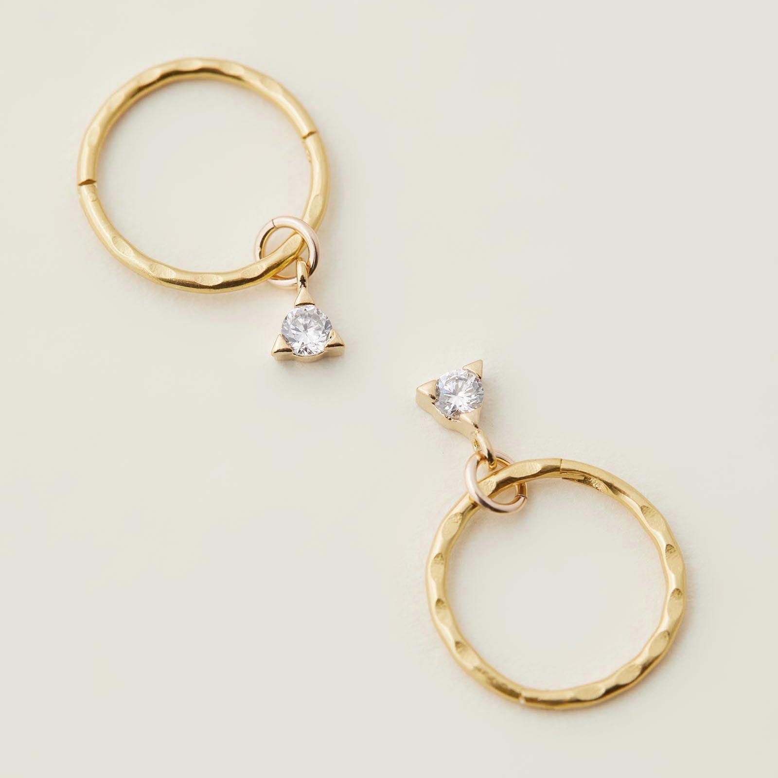 Dainty 0.02 TCW Round Lab-Grown Diamond Hoop Earrings