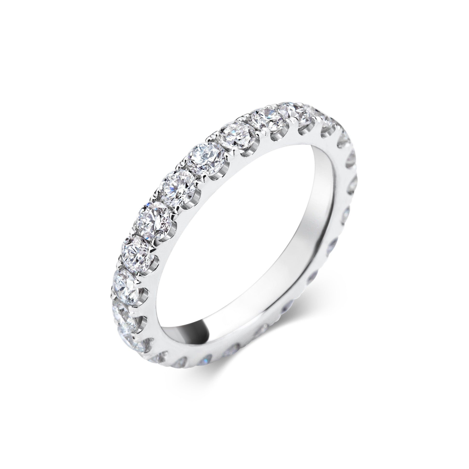 1.5 TCW Round Lab-Grown Diamond Eternity Wedding Band 3