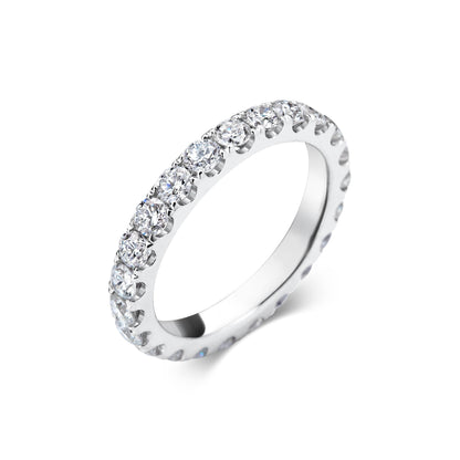 1.5 TCW Round Lab-Grown Diamond Eternity Wedding Band 3