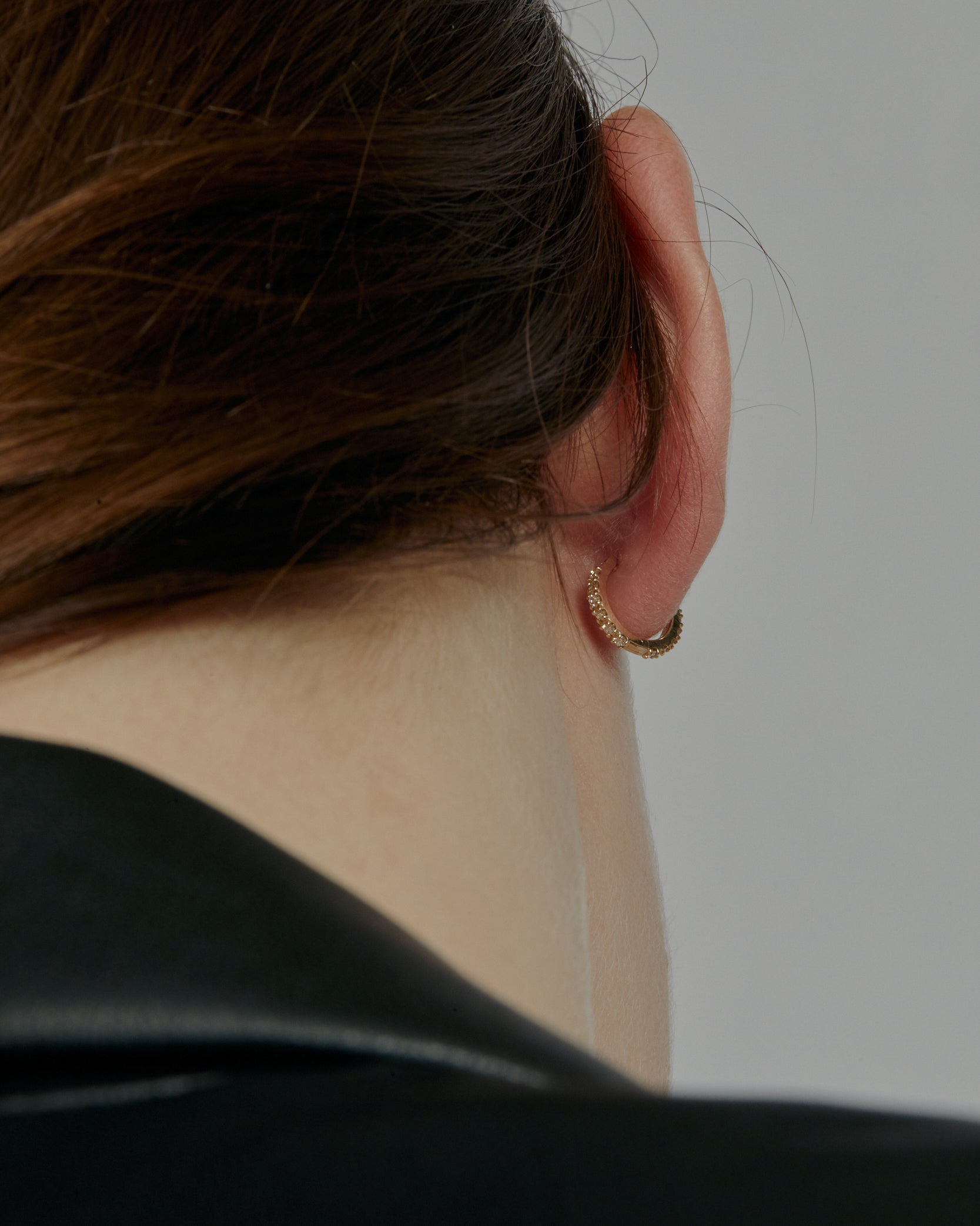 Radiant 0.10 TCW Lab Grown Diamond Round Hoops 2