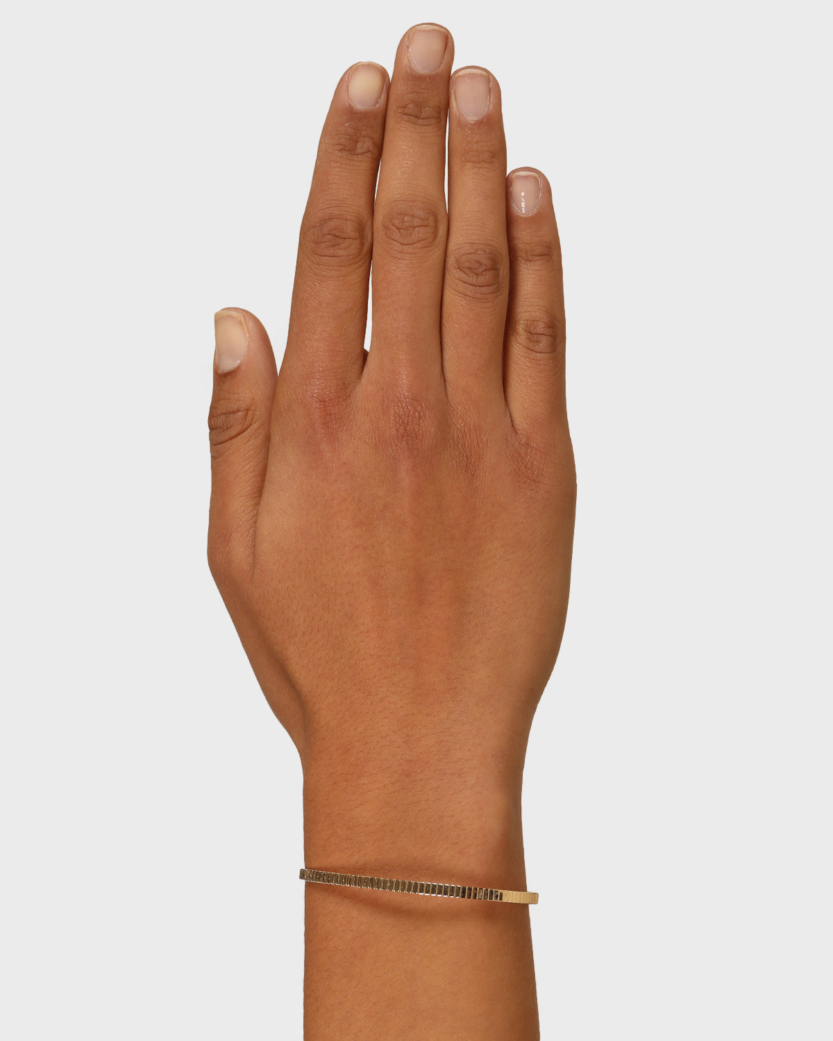 Line Textured Gold Cuff Bracelet 3