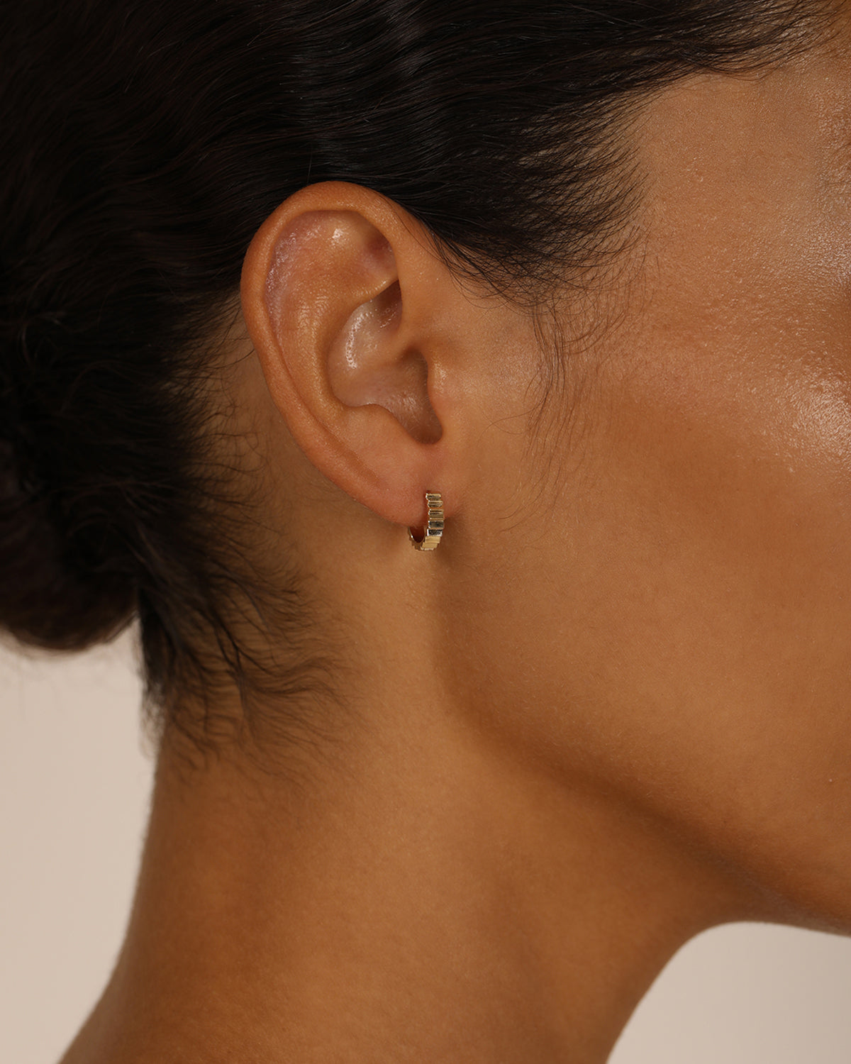 Golden Stairway Hoop Earrings