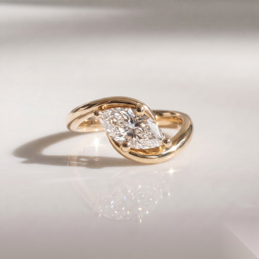 Solitaire Rapture-Marquise Lab Grown Diamond Engagement Ring