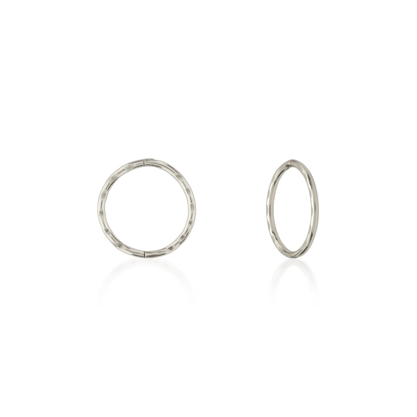 Elegant Silver Round Hoop Earrings 1