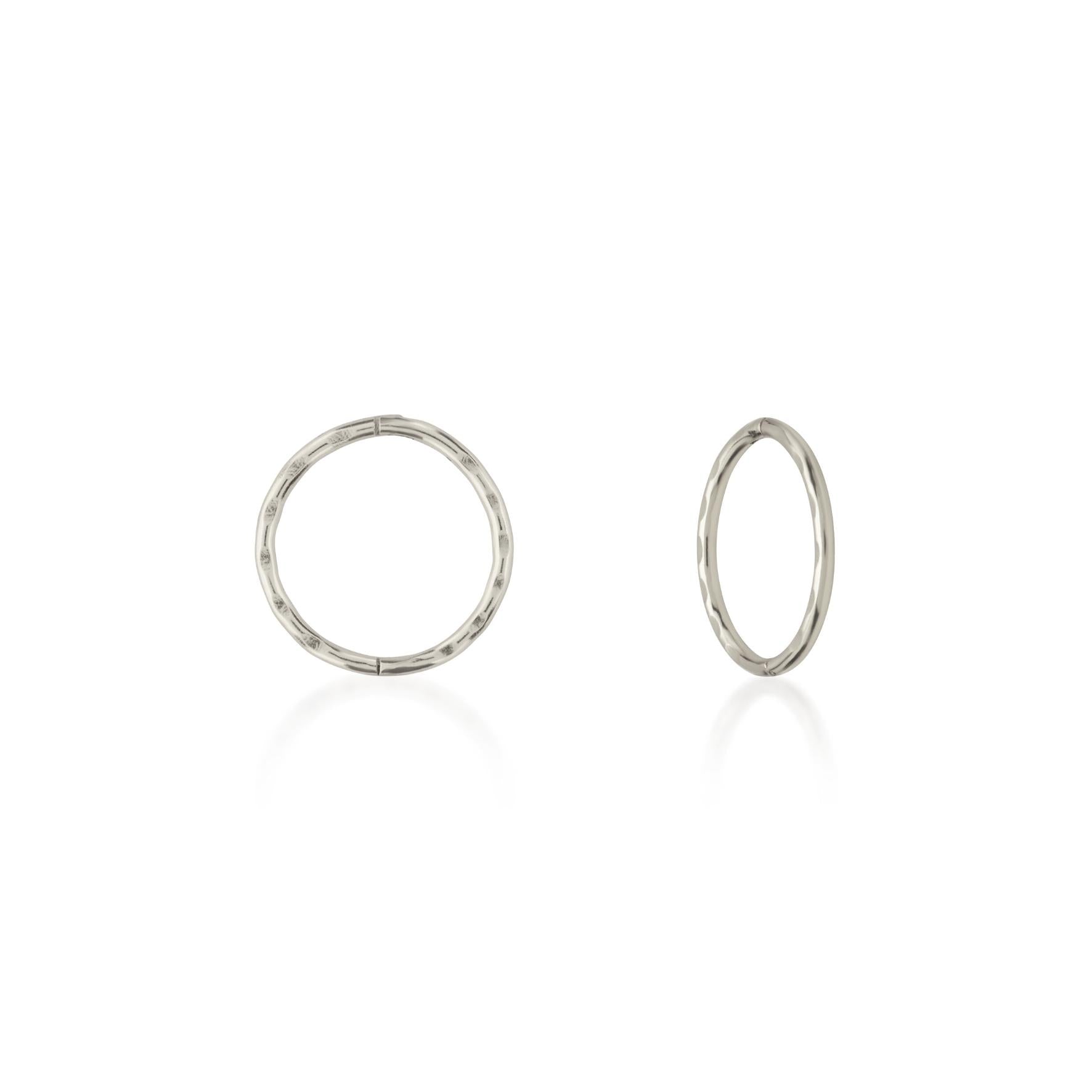 Elegant Silver Round Hoop Earrings