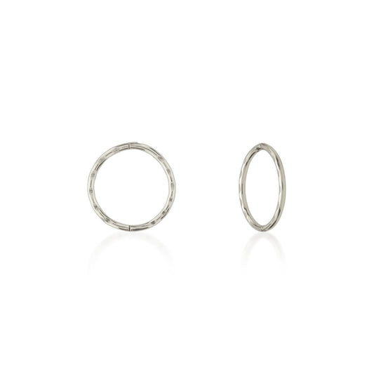 Elegant Silver Round Hoop Earrings