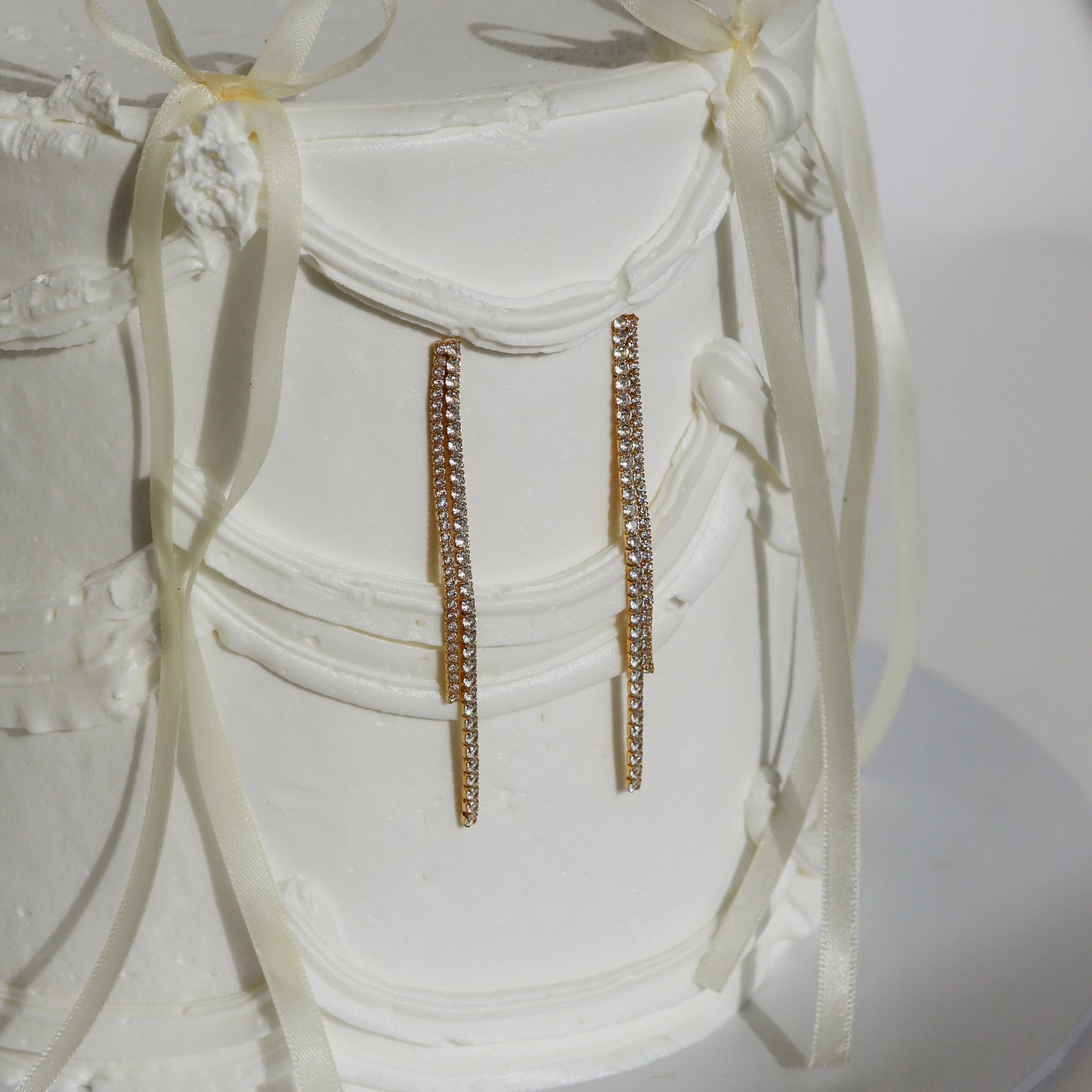 0.80 TCW Round Lab Grown Diamond Long Chain Earrings 6