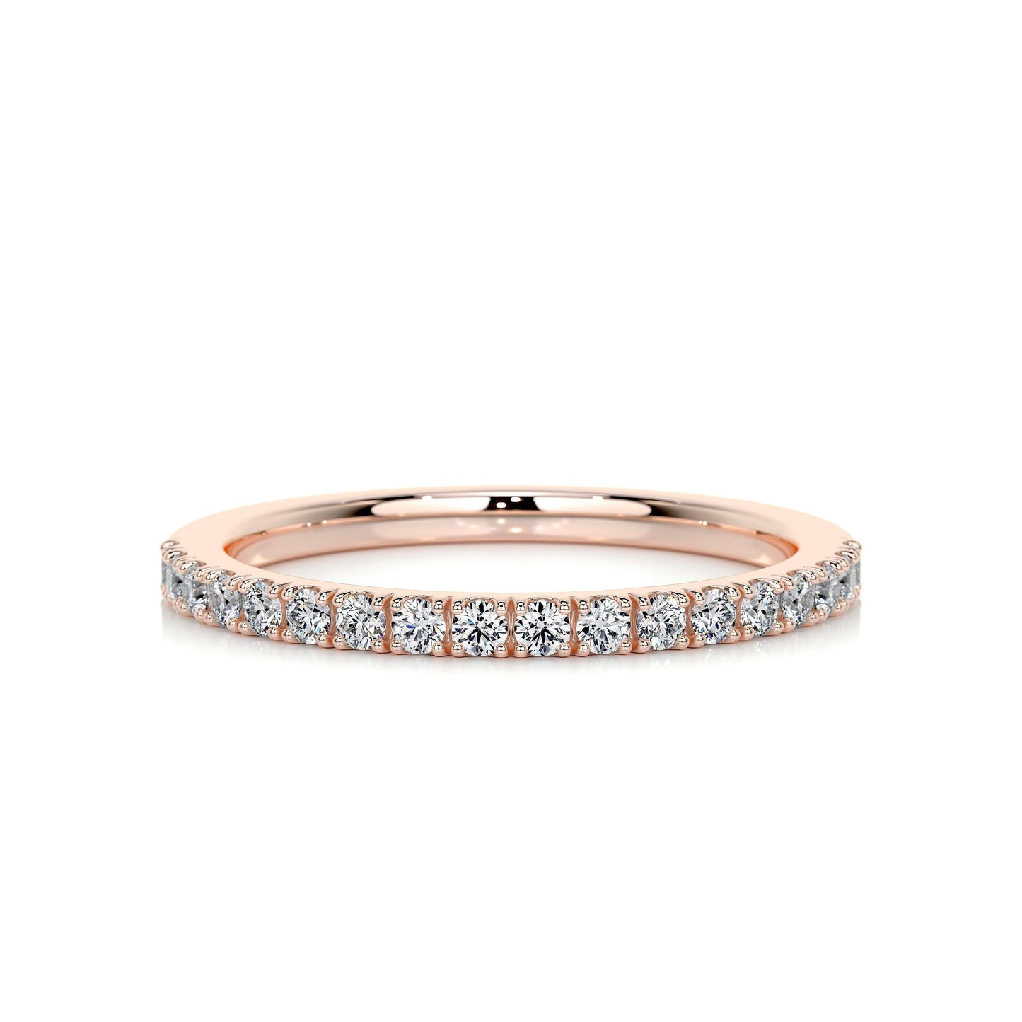 0.3 CT Round Half Eternity CVD EF/VVS Diamond Wedding Band 10
