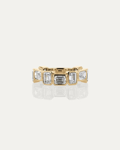 Curved- 0.25 CT Marquise Lab Grown Diamond Wedding Band