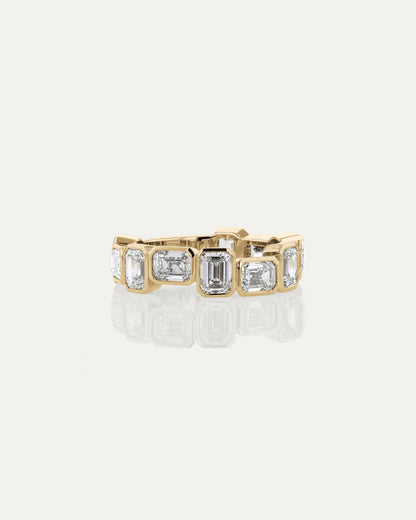 Curved- 0.25 CT Marquise Lab Grown Diamond Wedding Band