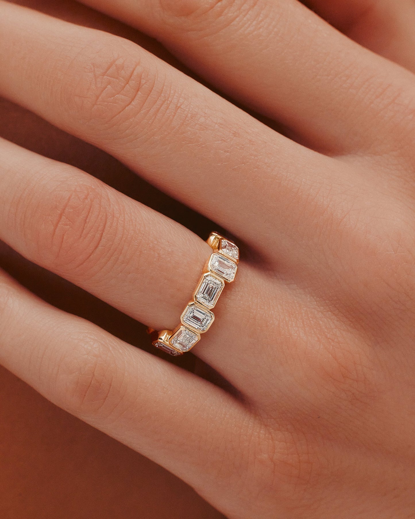 Curved- 0.25 CT Marquise Lab Grown Diamond Wedding Band