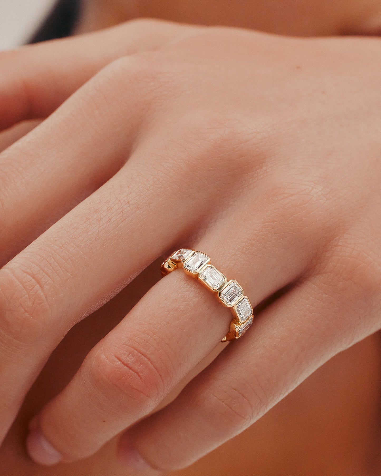 Curved- 0.25 CT Marquise Lab Grown Diamond Wedding Band