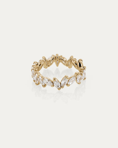 Curved- 0.25 CT Marquise Lab Grown Diamond Wedding Band