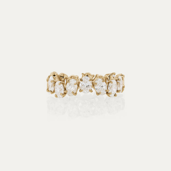 Curved- 0.25 CT Marquise Lab Grown Diamond Wedding Band