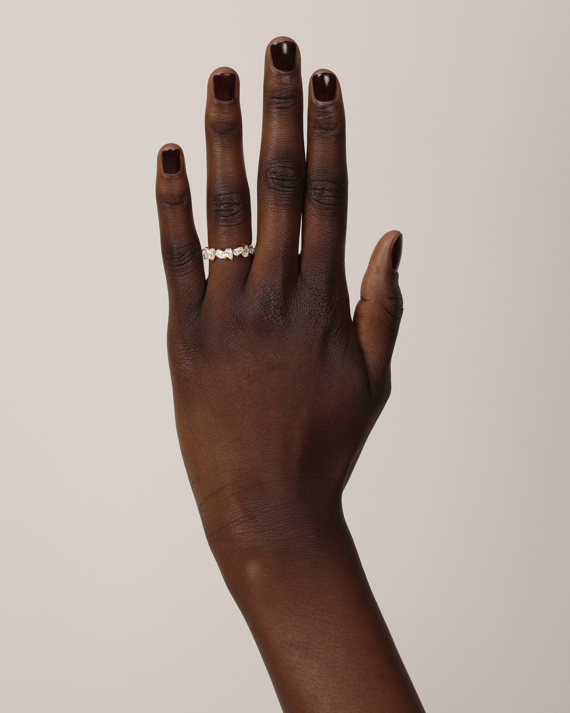 Curved- 0.25 CT Marquise Lab Grown Diamond Wedding Band